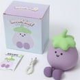 thumbnail image 3 of Rechargeable Eggplant-Shaped Night Light for Babies, Soft Glow Bedside Feeding Lamp with Pat Sensor - Cute Nursery Companion & Sleep Aid, 3 of 5