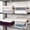 White, variant on Foldable Storage Bins with Lids, Fabric Collapsible Storage Box for Closet, Stackable Container with PVC Window, 3 Pack, Grey, 13"x 12.2"x 8.4"