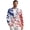 American Flag Star, variant on Leopard Print One Button Business Sport Coat for Men Wedding Business Open Front Jackets with 2 Side Pockets for Wedding Party,S