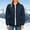 #174-Navy, variant on Roncen Women's Solid Color Puffer Coat - Stand Collar Long Sleeve Winter Jacket with Dual Front Pockets and Full Zip Closure - Stylish Casual Warm Outerwear for Cold Weather