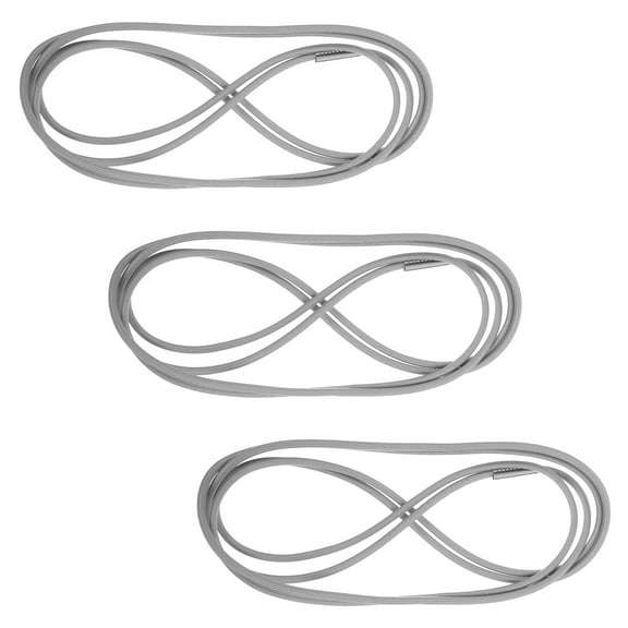 LEORX 3Pcs Reusable Elastic Waste Bin Bands Grey Rubber Securing Trash Bags Easy Use