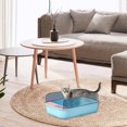 thumbnail image 2 of Cat Litter Box,semi-enclosed Cat Litter Pan Cat Toilet | Durable High Side Sifting Litter Box For Small Cats, Easy To Clean And Assemble, 2 of 5