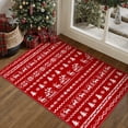 thumbnail image 2 of BERTHMEER 2'X3' Christmas Area Rug Christmas Rugs for Indoor Entryway Entrance Kitchen Soft Machine Washable Non-slip Rug,Red, 2 of 5
