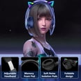 thumbnail image 3 of ONIKUMA Cat Ear Wireless Bluetooth Headphones, 55H Playtime, Foldable, LED Light, over Ear, Compatible with iPhone iPad Laptop PC, 3 of 10