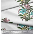 thumbnail image 2 of Soimoi Rayon Fabric Flamingo,Leaves & Floral Block Print Sewing Fabric Yard 56 Inch Wide, 2 of 3