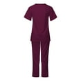 thumbnail image 4 of Women's Scrub Uniform Sets, Nurse Scrubs Uniform Womens Sets Plus Size,Womens Jogger Scrubs,Women's Stretch V Neck Nurse Uniform Scrub Sets Top and Pants Set ,Protective Clothing Scrubs for Women, 4 of 6
