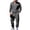 #105-Dark Gray, variant on Yusimy Men's Fleece-Lined 2-Piece Cargo Set Half-Zip Zip-Up Stand-Up Collar Pocket Jogger Pants Casual
