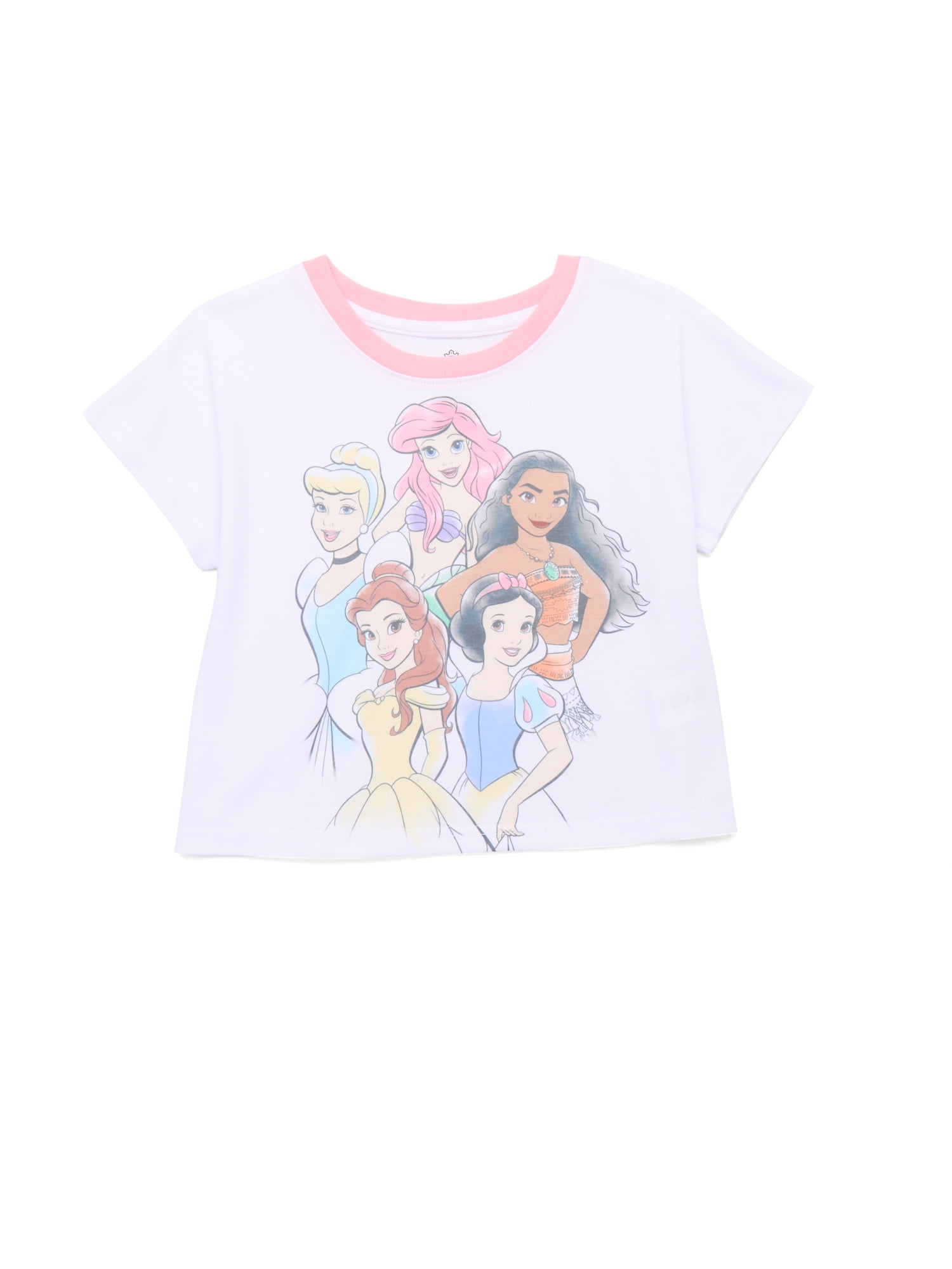 Disney Princess Girls Top and Shorts Pajama Set, 2-Piece, Sizes 4-12