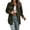 Army Green, variant on Womens Button Down Jackets Long Sleeves Oversized Leopard Print Corduroy Shirts Coats With Pockets Beige XXL