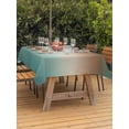 thumbnail image 3 of Outdoor Tablecloth with Umbrella Hole for Patio/Picnic/Party/Camping, Green Brown Ombre Waterproof Table Cloth Rectangle Table Cover Washable, Modern Gradient Abstract Art (54"x 80"), 3 of 8