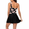 thumbnail image 3 of Maillots de Bain Grande Taille pour Femmes, Tankini 2 Pcs pour Femmes, Robe de Bain avec Jupe, Maillot de Bain avec Culotte, Maillot de Bain Modeste Froncé m-3TG Maillots de Bain pour Femmes, 3 of 3