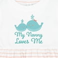 thumbnail image 4 of Inktastic Nanny Loves Me Grandchild Whale Girls Baby Dress, 4 of 5