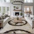 thumbnail image 3 of 6'x9' Area Rugs, Texas Star Retro Indoor Outdoor Area Rug for Living Room Bedroom, Farmhouse Country Western Aesthetic Washable Bathroom Rugs Kitchen Floor Carpet Mats Home Decor Aesthetic, 3 of 8