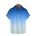 thumbnail image 2 of fatyb Button down Shirts for Men Short Sleeve Summer Beach Shirts Fashion Gradient Color Mens Shirts, 2 of 5