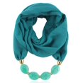 thumbnail image 3 of HAJWOH Women Ethnic Cotton Linen Scarves Wraps Solid Jewelry Beaded Pendants Necklace Scarf Head Scarves, 3 of 3