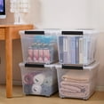 thumbnail image 5 of Kerhouze 82 Qt Clear Storage Bins with Lids Plastic Stackable 6 Pack, 5 of 8