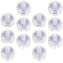 WHAMVOX LED Waterproof Tea Lights for Decor Assorted Color with Battery Operated and Rotary Switch 12 Pieces