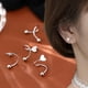 thumbnail image 2 of 2 uds anillo de labio retorcido en espiral de acero inoxidable Piercing de lengua corazón estrella oreja cartílago hélice Piercing Stud pendiente joyería regalos Dengxun unisex, 2 of 2