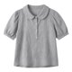 thumbnail image 4 of Neewe Womens Summer Tops Babydoll Button Short Sleeve Shirts Casual Cotton Linen Clothing Trendy 2026, 4 of 8