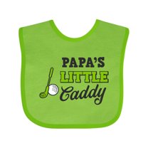 Inktastic Papa's Little Caddy with Golf Club and Ball Boys or Girls Baby Bib