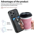 thumbnail image 6 of SaniMore Compatible with iPhone 14 Pro Max Case, Wallet Stand Elastic Credit Card Slot Magnetic Car Mount Ring Holder Premium PU Leather Protection Cover for iPhone 14 Pro Max 6.7-inch, Black, 6 of 9
