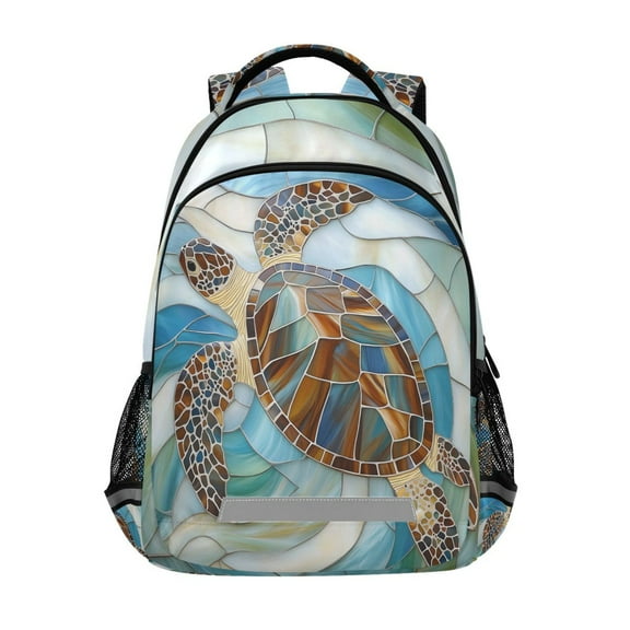 ALAZA Art Sea Turtle Backpack Elementary School Bag Bookbag Travel Rucksack