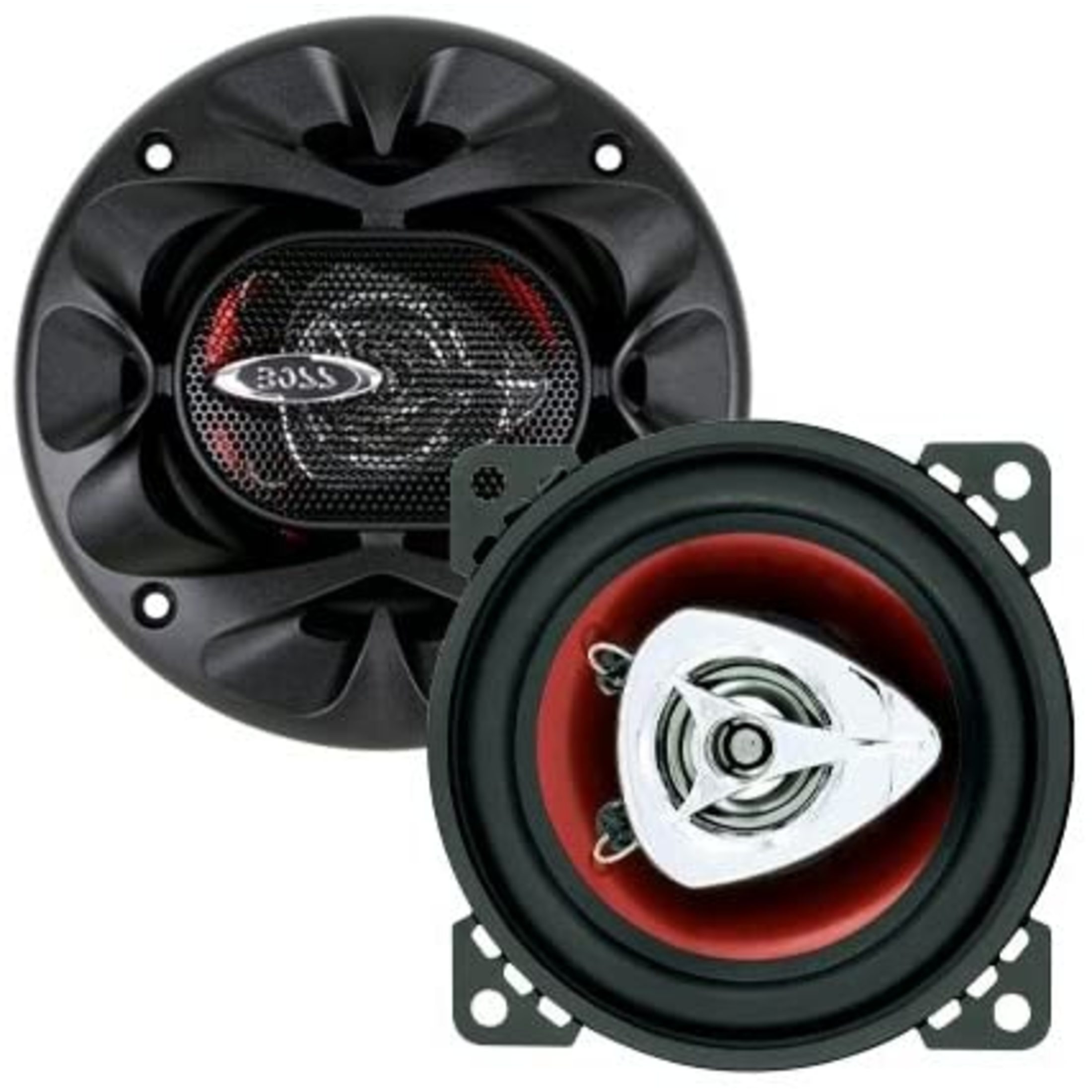 BOSS Audio Systems CH4220 Chaos Series 4 Inch Car Audio Door Speakers - 200 Watts Max, 2 Way, Full Range, Coaxial, Hook Up To Stereo and Amplifier, Tweeters