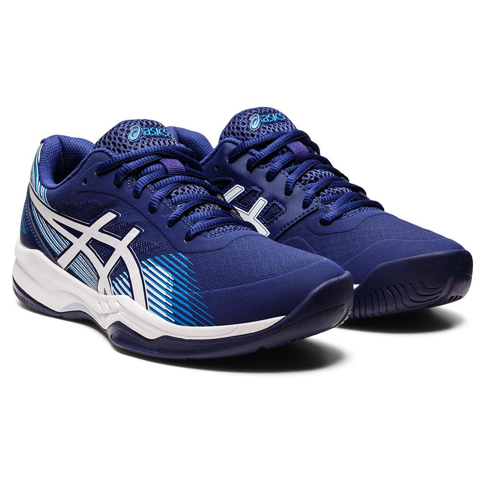 Asics Women`s GELGame 8 Tennis Shoes Dive Blue and White ( 9.5