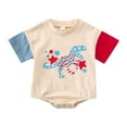 thumbnail image 1 of Boys Girls Short Sleeve Independence Day 4th Of July Romper Bodysuits Clothes, 1 of 7
