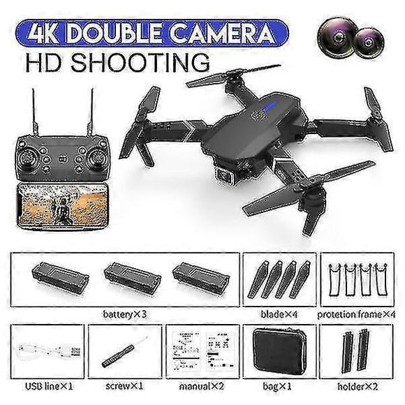 26-27 E525 Pro Rc Quadcopter Profissional Obstacle Avoidance Drone Dual Camera 1080p 4k Fixed Height Mini