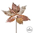 thumbnail image 3 of Vickerman 13" x 22" Rose Gold Poinsettia Sequin Artificial Christmas Spray. Includes 6 per pack., 3 of 3
