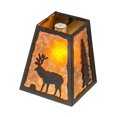 thumbnail image 4 of Meyda 120132 8 in. Lone Stag Wall Sconce, Chestnut & Amber Mica, 4 of 6