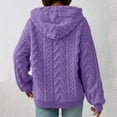 thumbnail image 4 of Womens Hooded Sweatshirt Purple Hoodie Long Sleeve Tops Casual Women's Hoodies Pullover Cute Hoodies for Women XXXL, 4 of 6