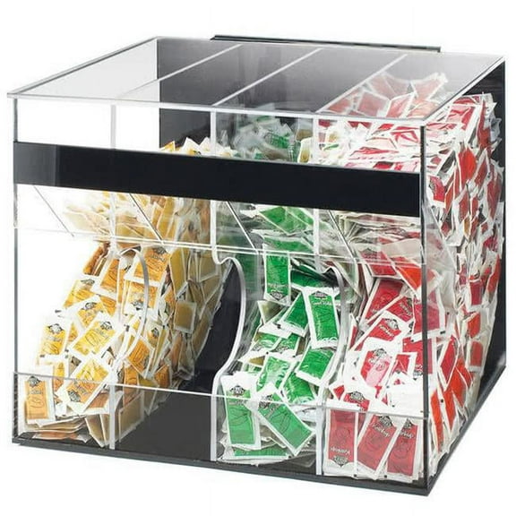 Cal Mil 866 High Volume 4 Section Condiment Packet Dispenser - Clear