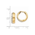 thumbnail image 4 of 14K Two-Tone Gold Earring Hinged Huggie Women'S 15 mm 16, 4 of 4