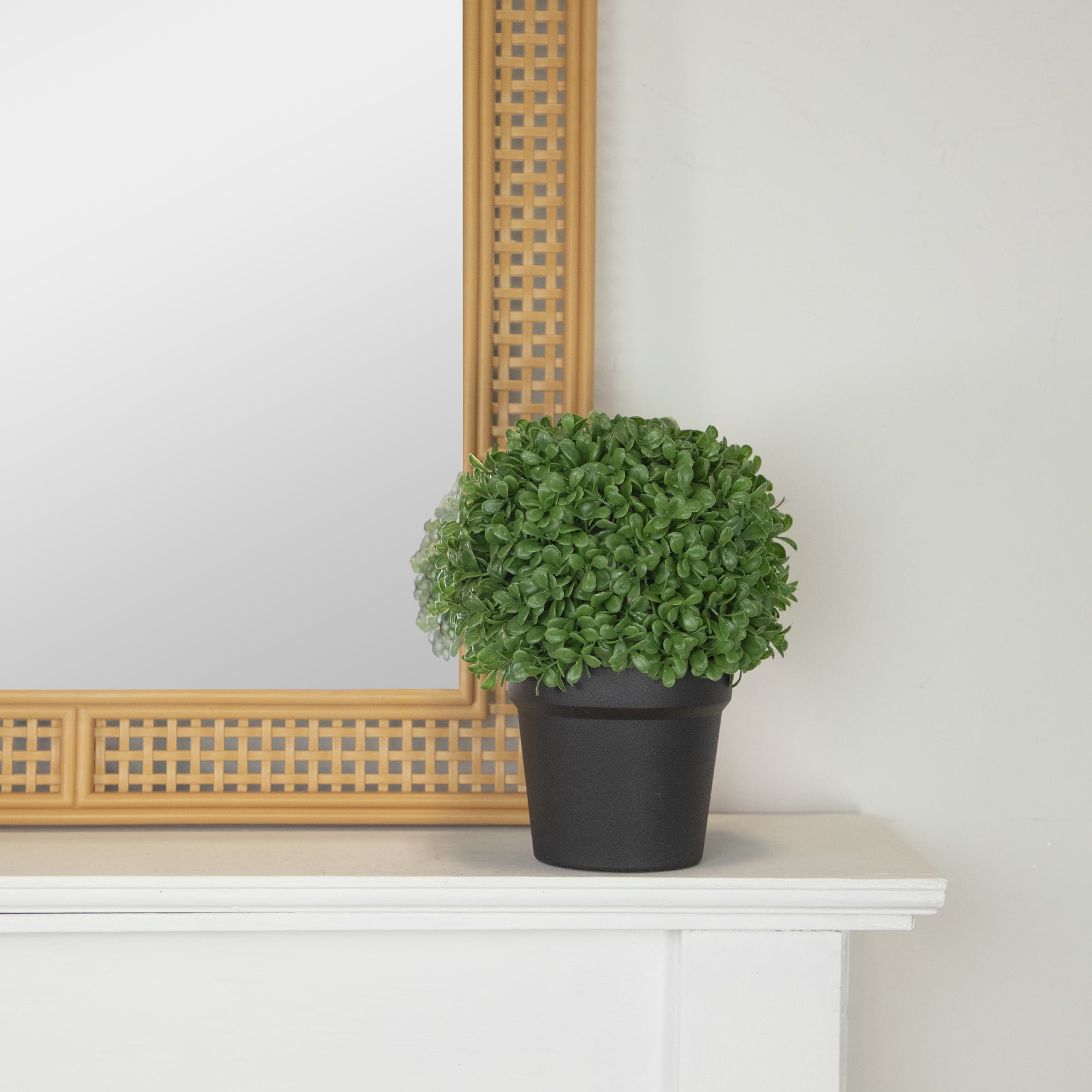 Northlight 9.5" Artificial Boxwood Ball Topiary in Round Pot, Unlit