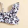 thumbnail image 5 of Emy Dola Baby Girl Leopard Bathing Suit Toddler Two Piece Swimsuit Ruffle Sleeve Summer Beach Bikini Sets for 0-5 Years, 5 of 7