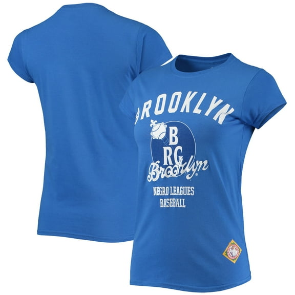 Women's Stitches Royal Brooklyn Royal Giants Negro League Logo T-Shirt