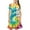 #11 Multicolor, variant on Girls Dress Summer Skater T-Shirt Dress Tie Dye Casual Short Sleeve Flowy Dress for Kids 4-14 Years