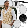 thumbnail image 6 of Yuyamidu Christmas Mens Suit Vest Snowflake Business Formal Dress Vests for Men Size 3XL Xmas Tree Casual Wedding Tuxedo Party Waistcoat, 6 of 7