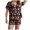 Purple, variant on UngA Pajama Set for Women Womens Pajama Sets Print Buttoned Drawstring Waist Lounge Set Short Sleeve Top and Shorts Yellow,S