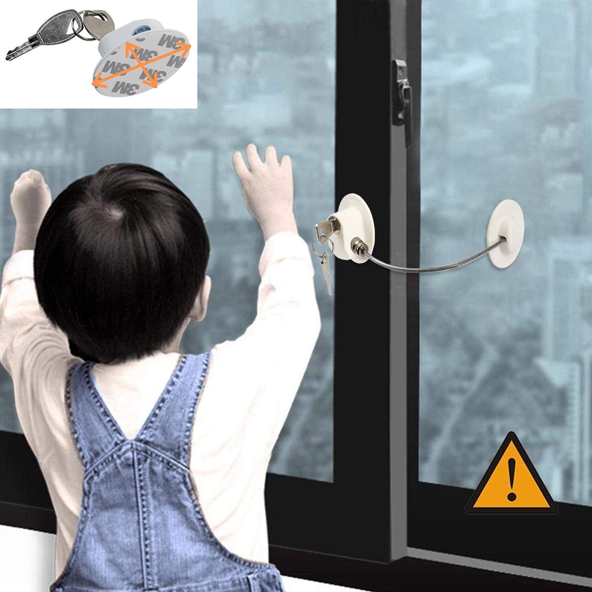  YEYA Upgraded Child Safety Lock, Refrigerator Lock for Kids,  Mini Fridge Lock with Key : Baby