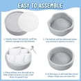 thumbnail image 5 of SweHouse Foam Ball Pit for Toddlers & Babies, Large Soft Round Playpen with Memory Sponge, Indoor Outdoor Kiddie Ball Pool Play Space, Ideal Gift for Infants Boys & Girls (Grey, Balls Not Included), 5 of 9
