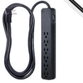 thumbnail image 1 of Protector contra sobretensiones GE Pro, cable negro de 6 salidas, 1560 julios y 8 pies, 1 of 8
