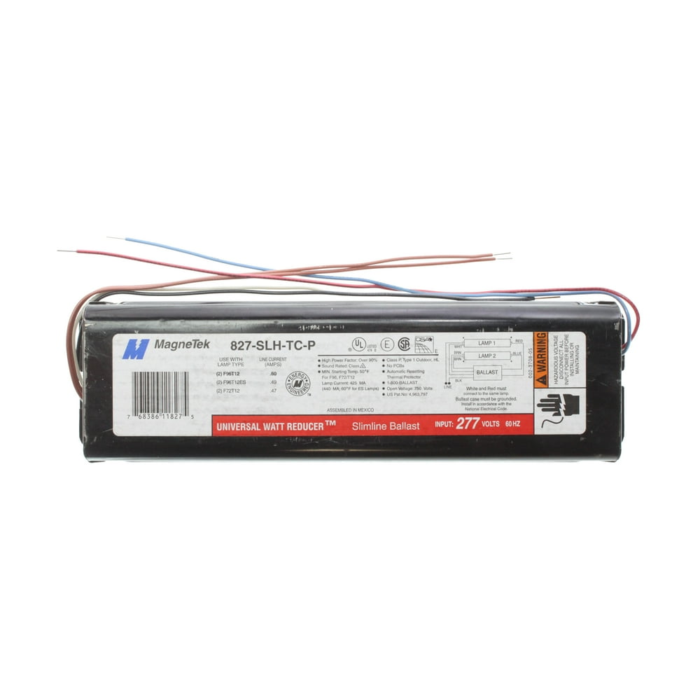 827SLHTCP Slimline Fluorescent Ballast, 2 Lamp F96T12, 96W