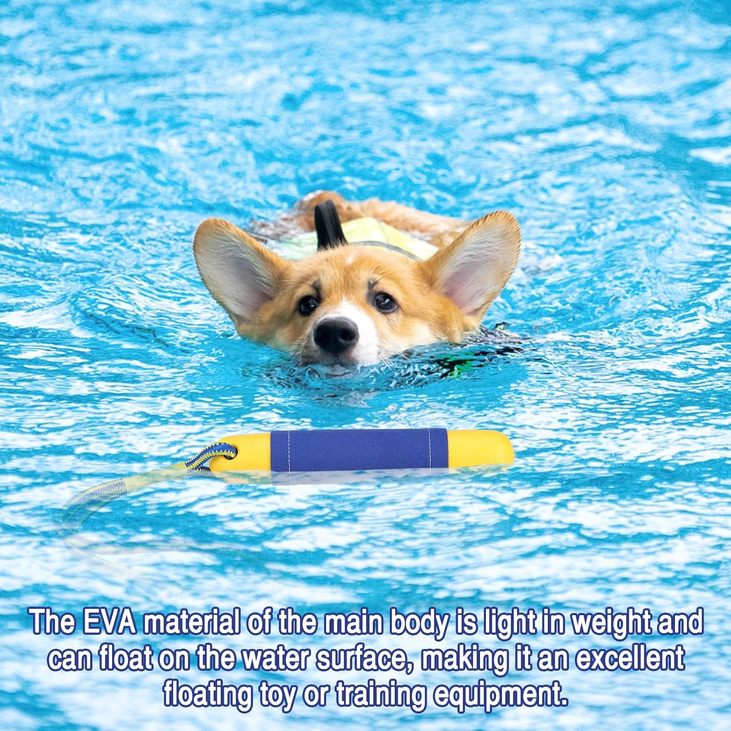 Dog Pool Floating Toys Interactive Water Retrieving Toy Outdoor Beach Yard Training Fetch Bumpers for Summer 2 Pack