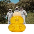 thumbnail image 4 of Trampa ecológica para avispas QR-031, color amarillo, ideal para apicultura y control de plagas. Fabricada en plástico resistente, cuenta con múltiples túneles de entrada y es segura para las abejas., 4 of 6