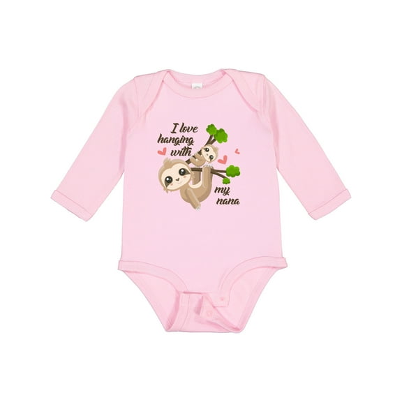 Inktastic Hanging with My Nana Boys or Girls Long Sleeve Baby Bodysuit