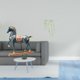 thumbnail image 2 of Elegante escultura equina y enredadera verde, ingenioso adorno de escritorio para sala de estar, estantería, baño, dormitorio, decoración de pared y f, 2 of 8