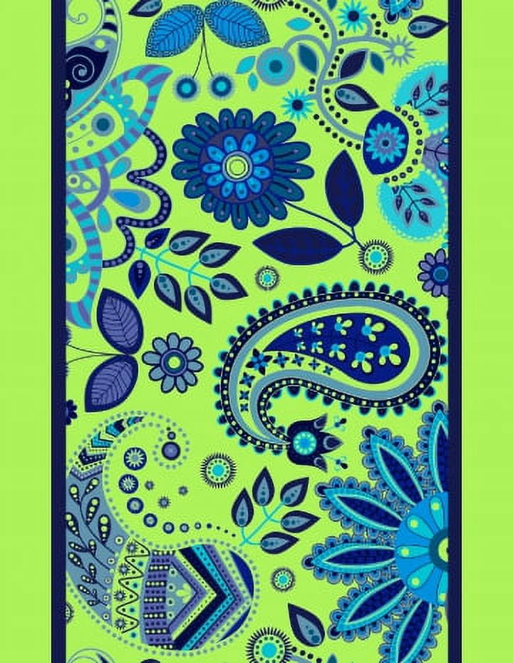 IBA Indianbeautifulart Green Leaves & Floral Paisley Ribbon&nbsp;Trim&nbsp;Tape Fabric Laces For Crafts Printed Velvet&nbsp;Trim&nbsp;9 Yards Sewing Accessories 4 Inches